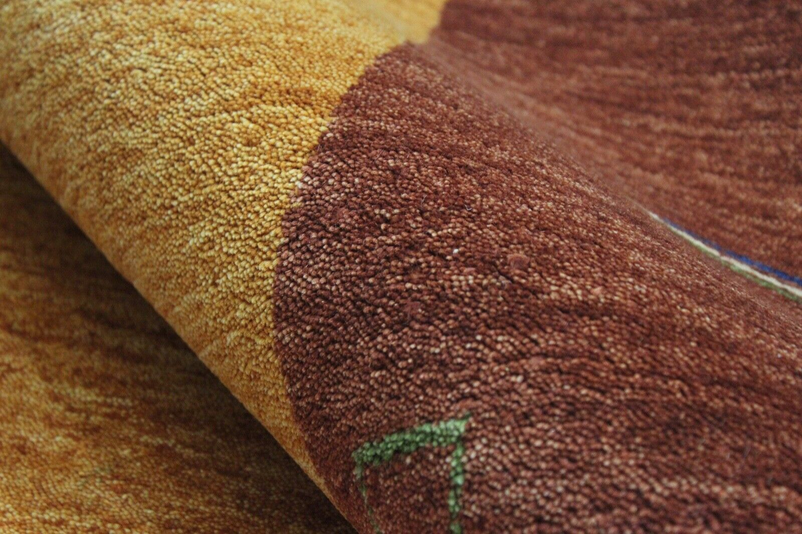 Orange Gold 100% Wolle Gabbeh loom Teppich 175X240 cm Handgewebt WR125