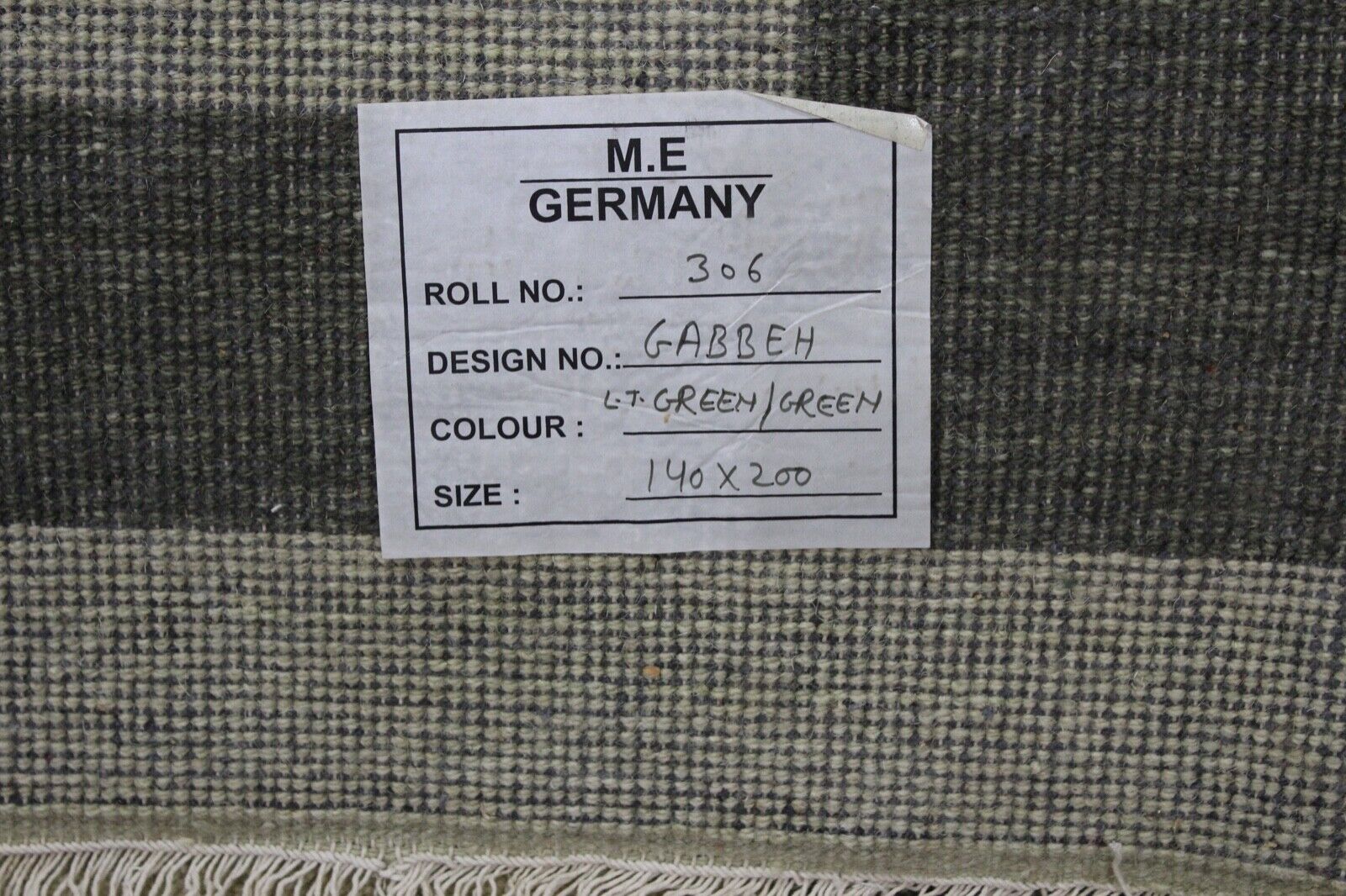 Tappeto Gabbeh, annodato a mano, 100% lana, verde, tappeto orientale, 140x200 cm, R306