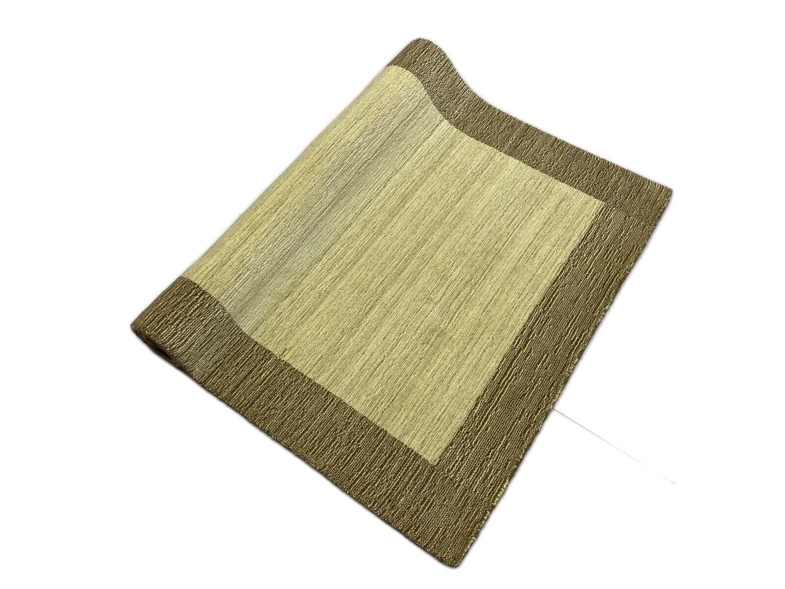 Gabbeh Teppich 100% Wolle Beige Braun loom lori Handgewebt 120x178 cm S82