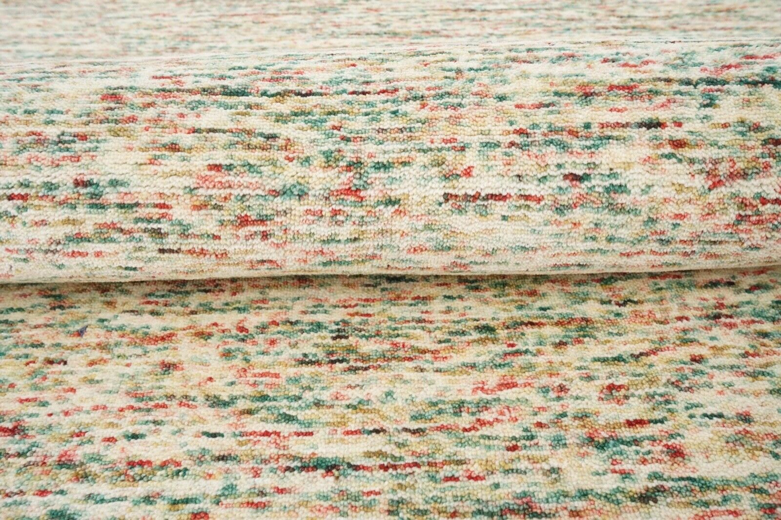 Teppich 100% Wolle Beige Grün Orange 160X230 cm Handgetuftet Orient HT326u