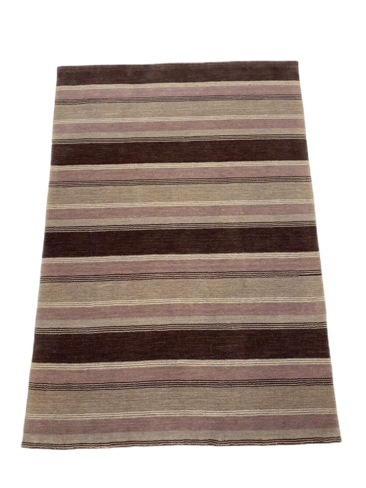 Rjavo-siva preproga, 100 % volna, Gabbeh lori, ročno tkana, 122 x 176 cm, S74