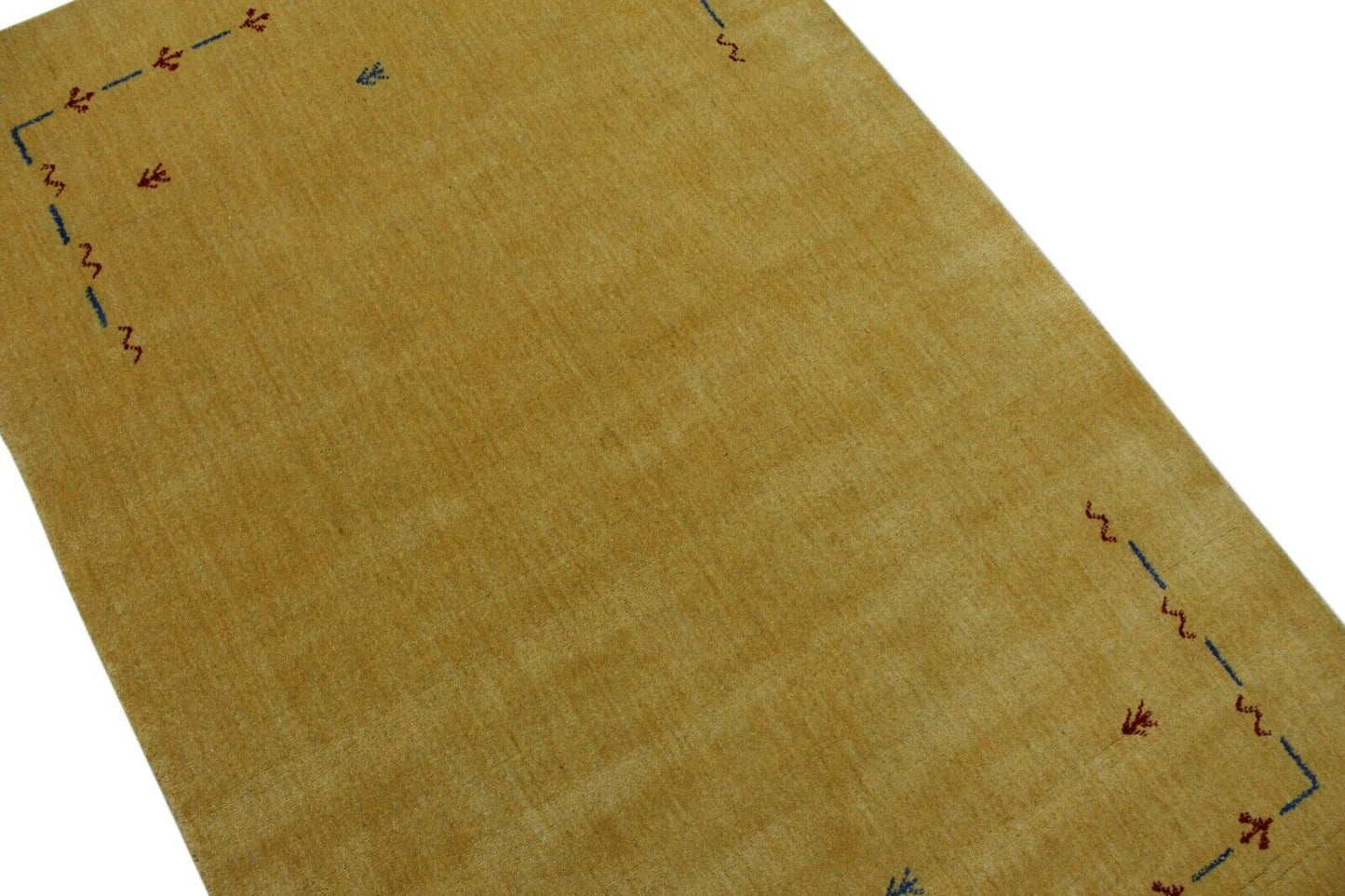 Orientteppich Gabbeh Loom Handgefertigt Teppich 100% Wolle 120X180 cm Gold