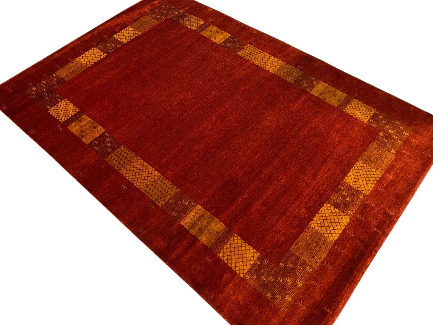 Handgeknüpft Rot Rust Teppich 200X300 cm 100% Wolle Orientteppich 5,2 kg Pro qm