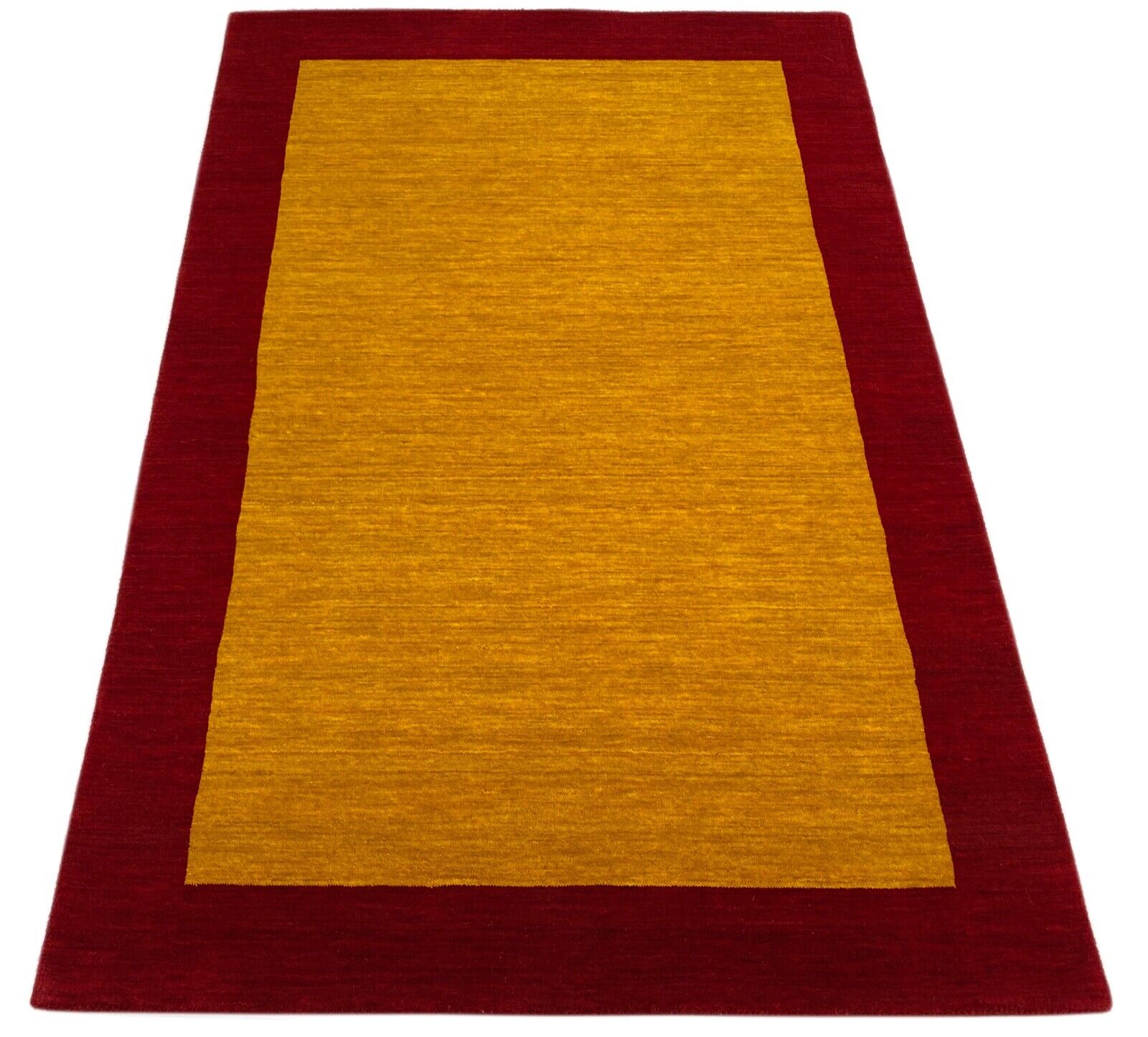 Gold Rot Teppich 100% Wolle Gabbeh 120x180 cm Handgewebt Home Deko WR153