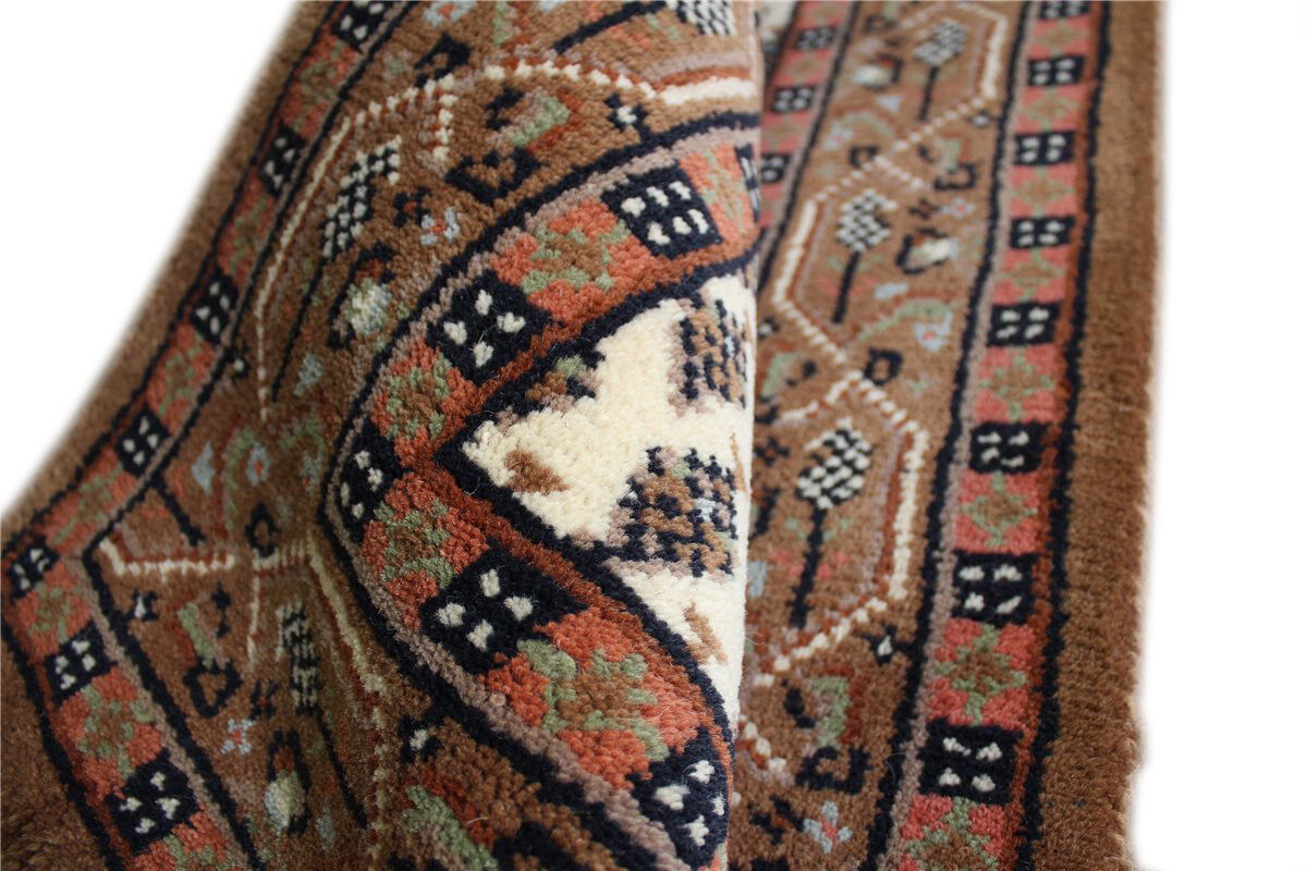 Teppich Orient Läufer beige Mir 75x270 cm 100% Wolle Handgeknüpft - Rabatt