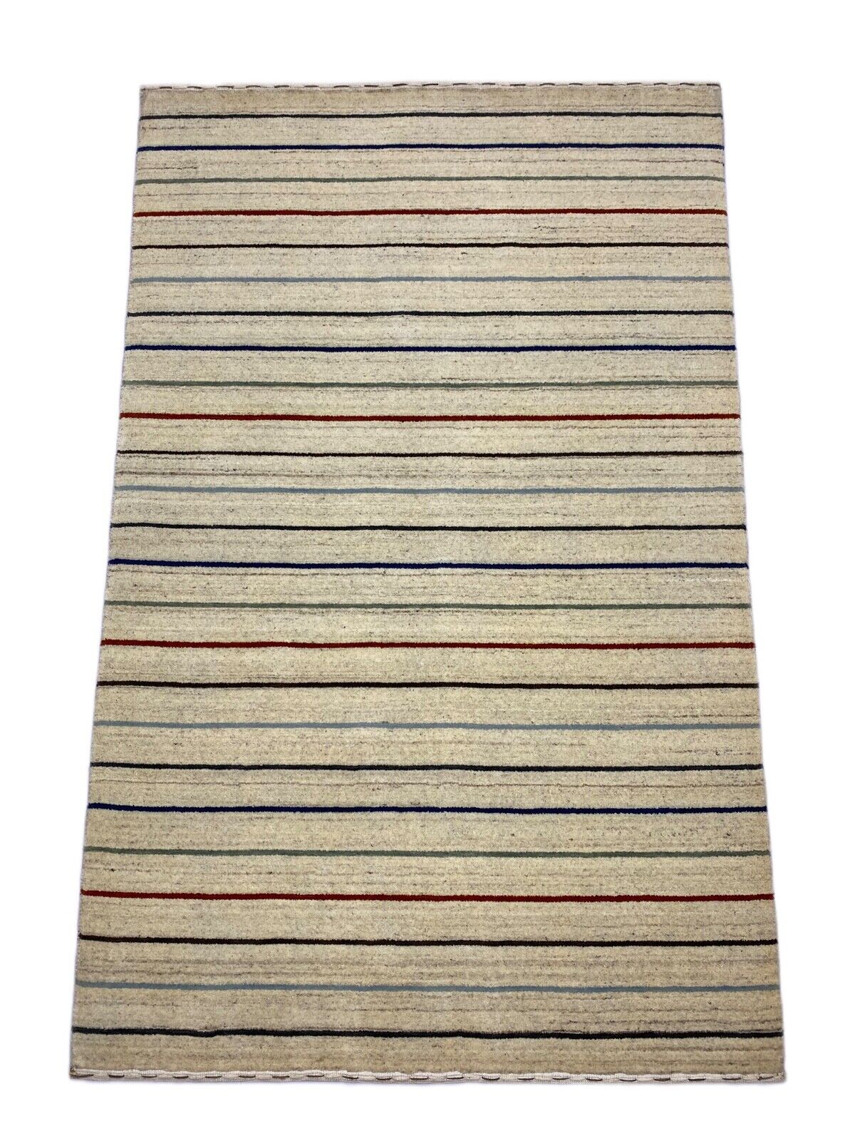 Gabbeh Teppich 100% Wolle Beige loom lori Handgewebt 120x180 cm S39