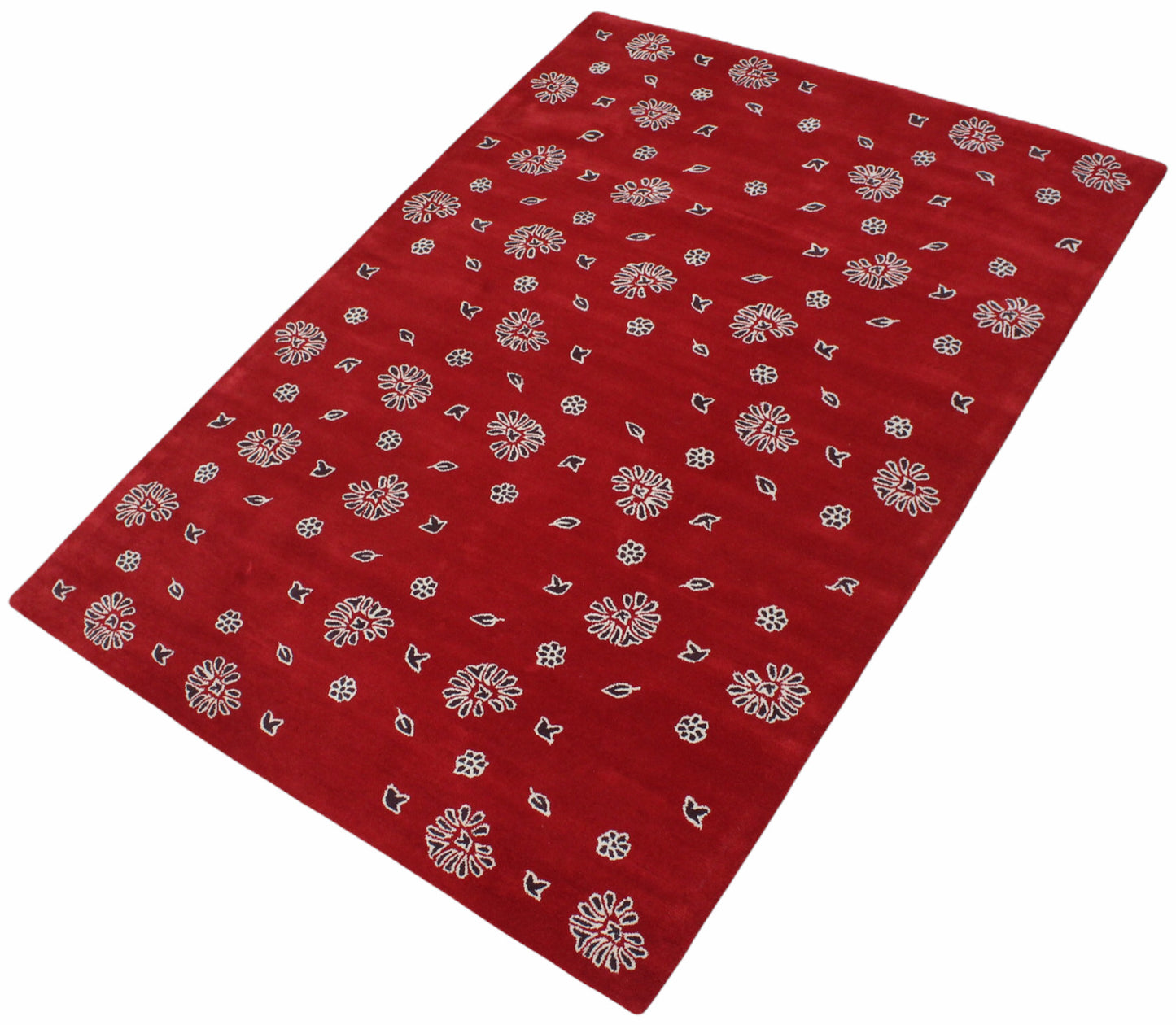 Rot Teppich 170X240 CM 100% Wolle Handarbeit Designer Orientteppich WT2