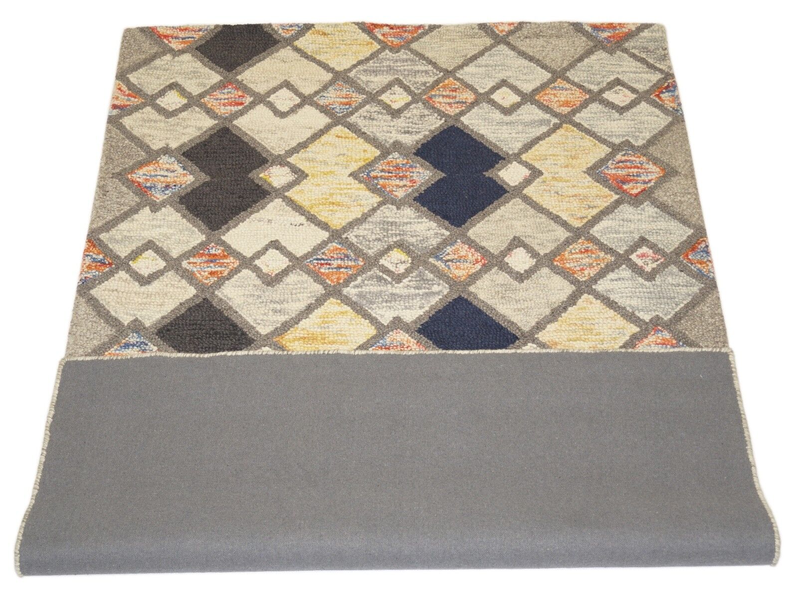 Designer Teppich 150X240 CM Handarbeit ~ 100% Wolle - Handgetuftet Loop