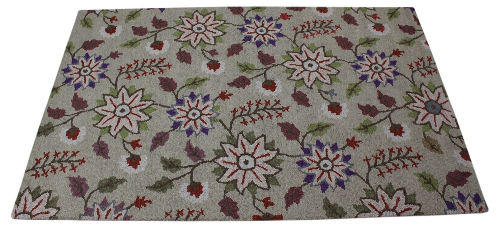 Teppich 100% Wolle Orientteppich Beige Braun 150X240 cm Handgetuftet MH946