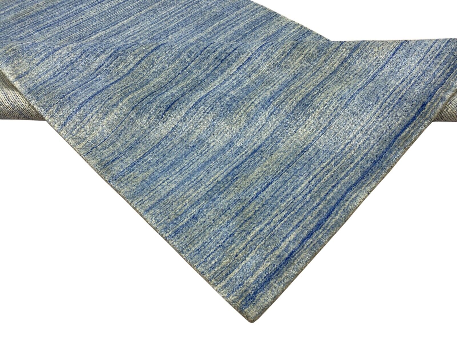 Plavo-srebrni Gabbeh tepih, 100% vuna, loom lori, ručno tkan, 120x180 cm, S169