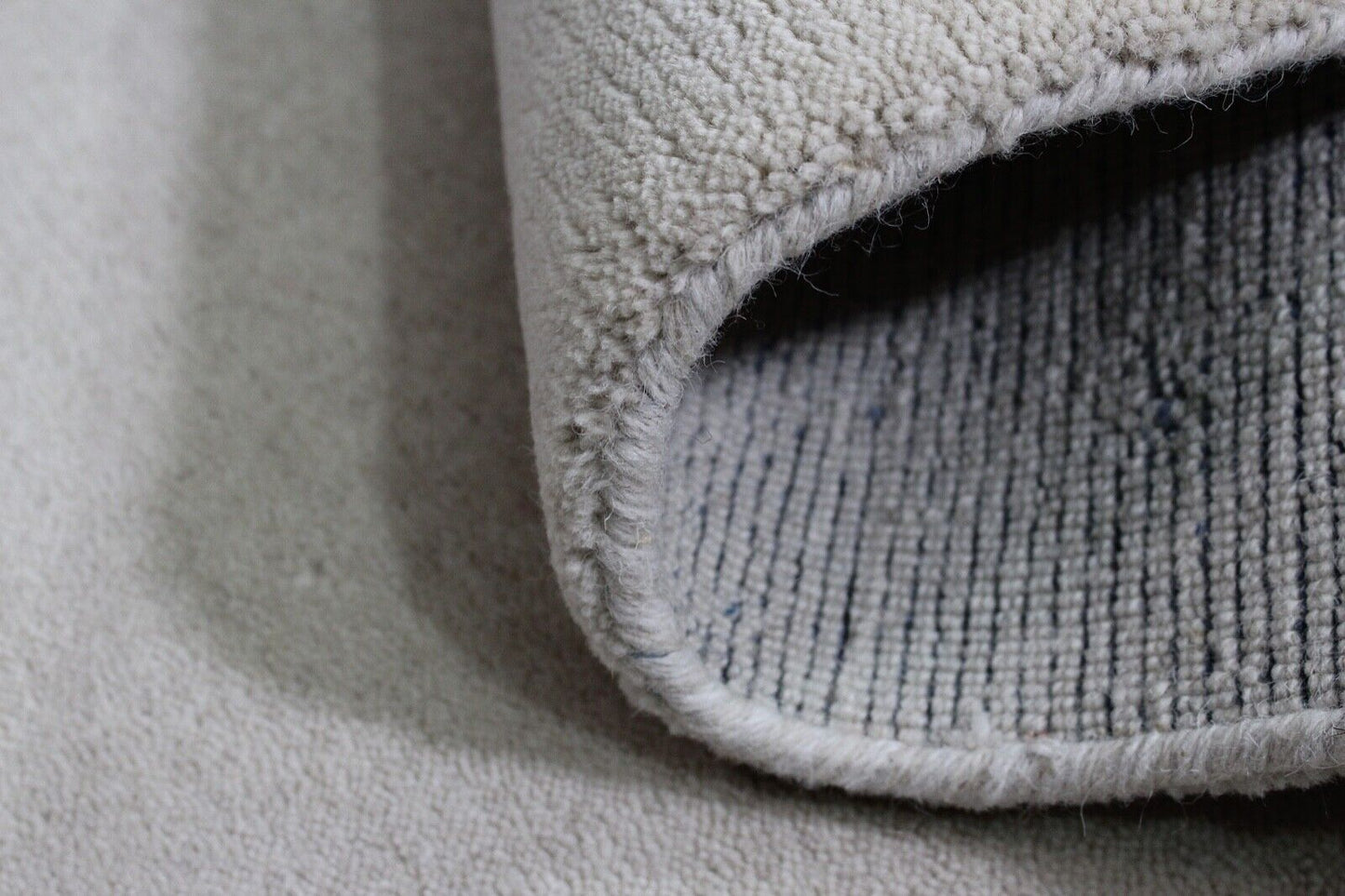 Beige Elfenbe Brücke 100% Wolle 75X200 cm Handgewebter Teppich Orientteppich C9