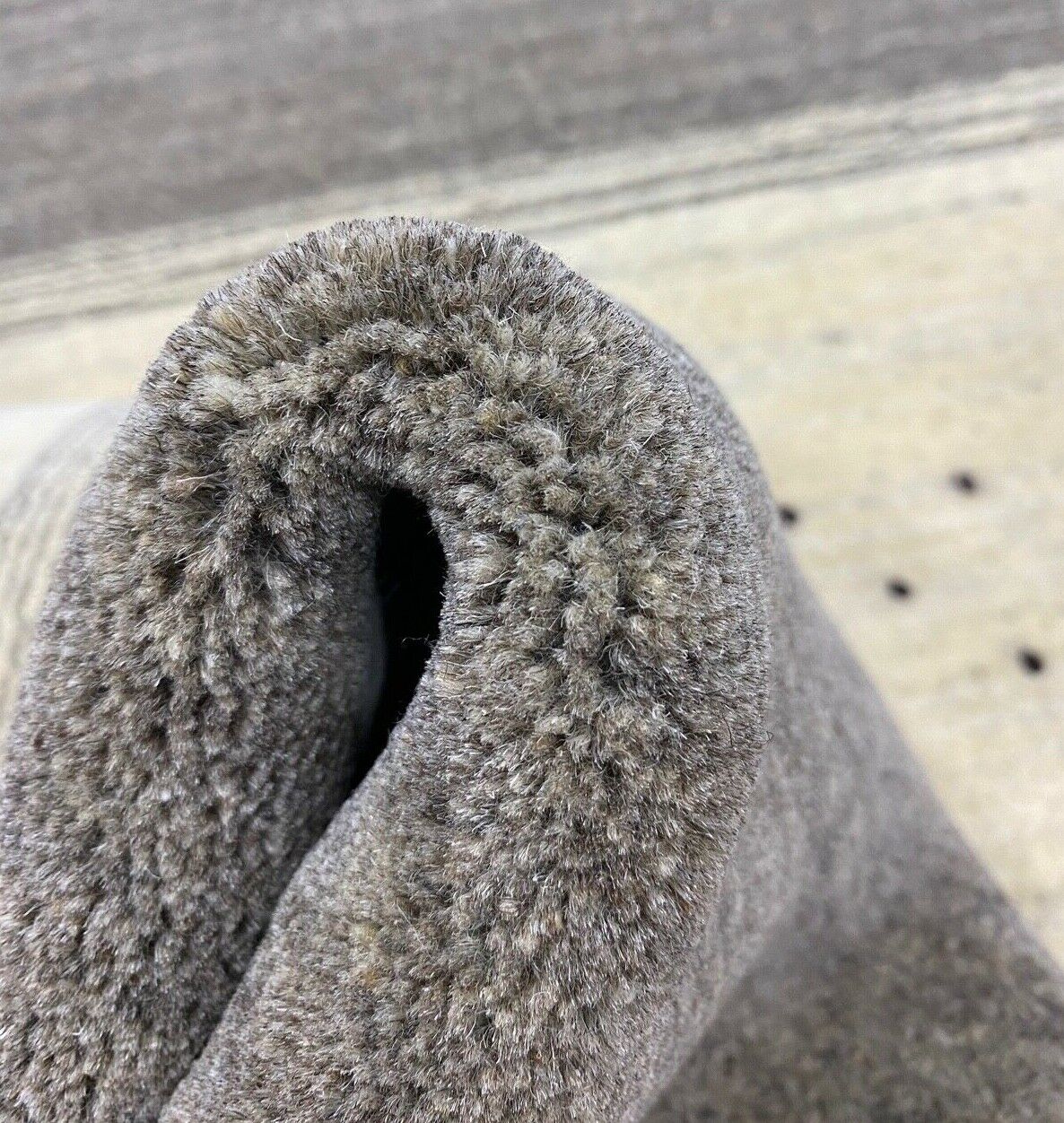 Gabbeh Teppich 100% Wolle Grau Braun Beige loom lori Handgewebt 120x180 cm S18