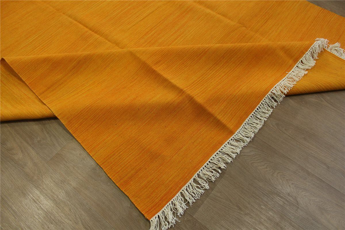 Kilim Handgewebt Fein Gold Gelb Perser Teppich Kelim 180X240 cm 100% wolle