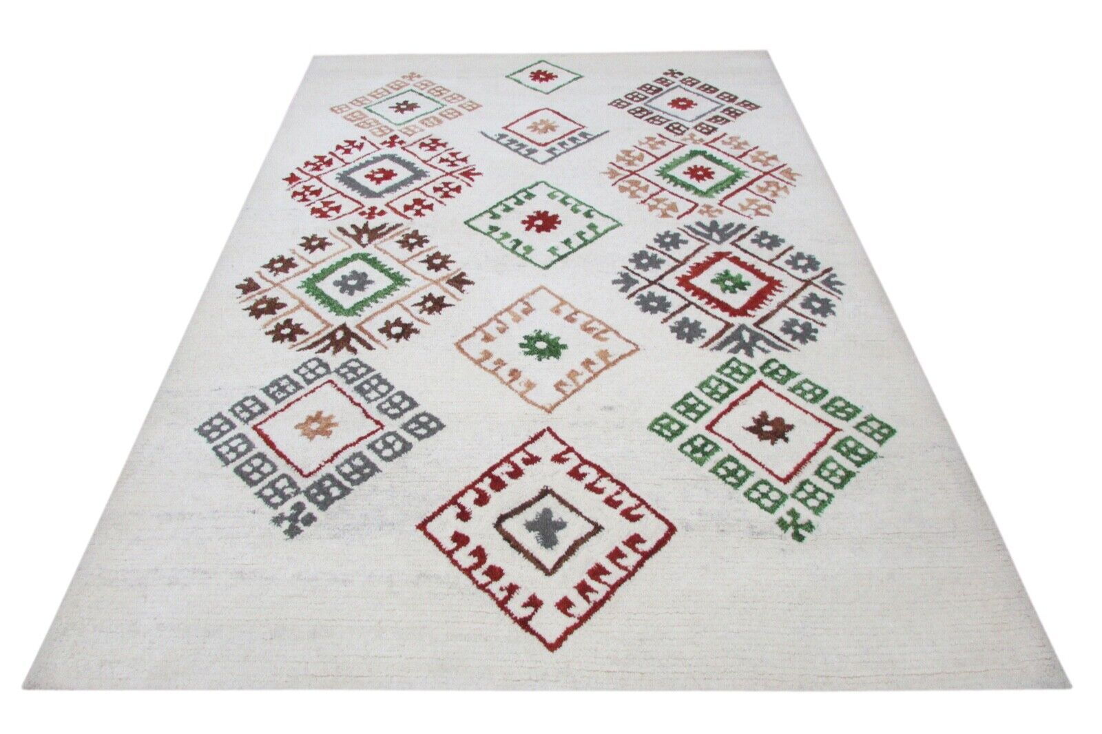 Bež preproga, 100 % volna, 160 x 230 cm, ročno izdelana, ročno tkana, T843