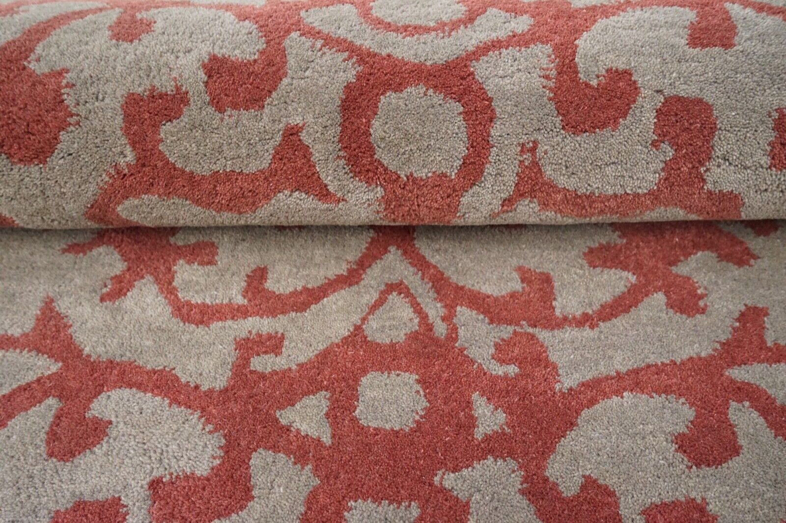 Teppich 100% Wolle Orange Beige 160X230 cm Orientteppich Handgetuftet HT405u