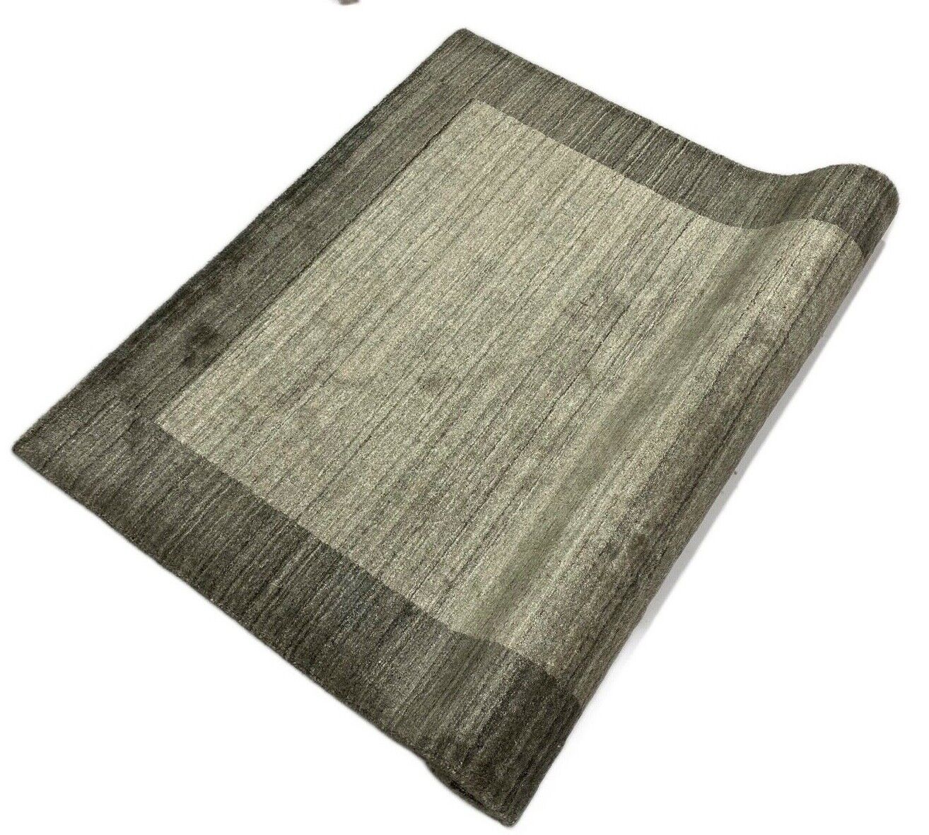 Gabbeh Teppich Wolle Grau lori Handgewebt 120x180 cm Viskose Debbich S9