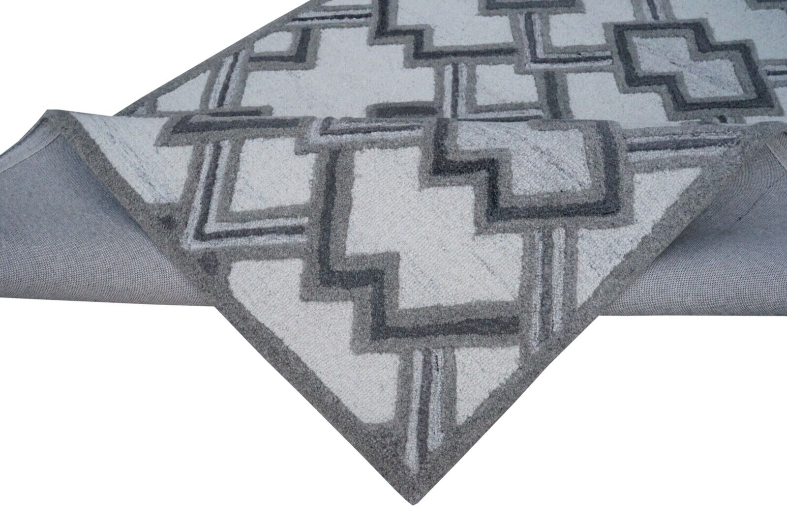 Grijsbruin tapijt, 100% wol, 160x230 cm, oosters tapijt, handgetuft, HT372