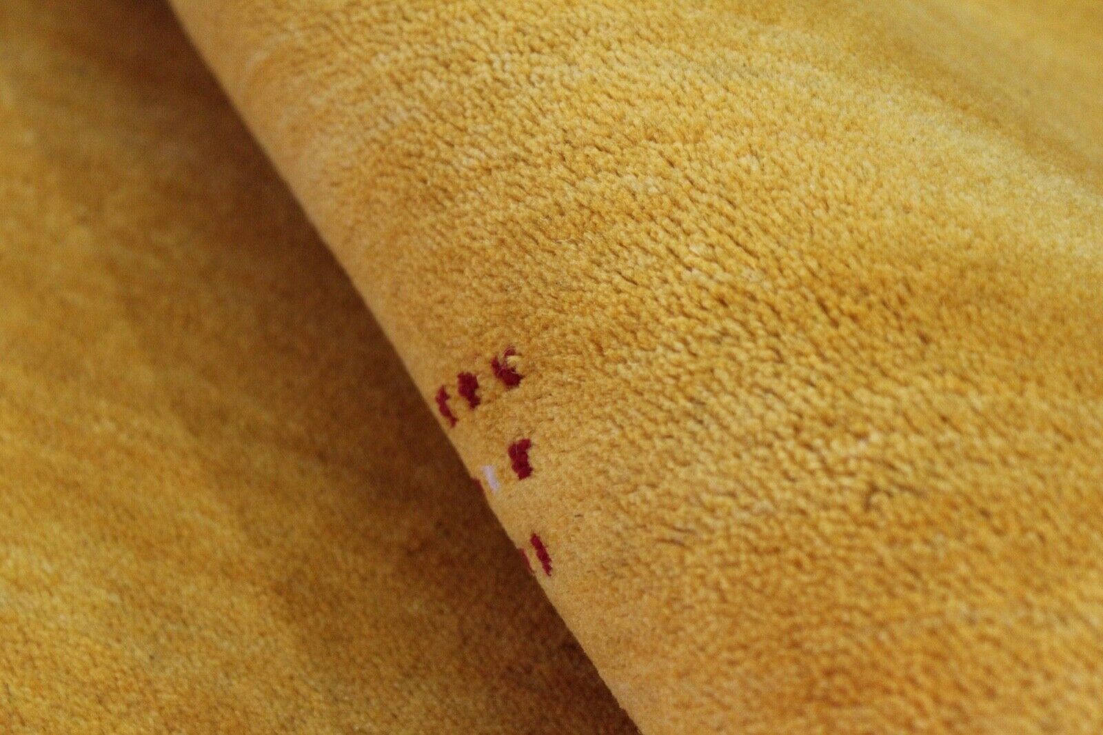 Wohnzimmer Gold Gabbeh Teppich 100% Wolle 170x240 cm Orient Handgewebt WR7