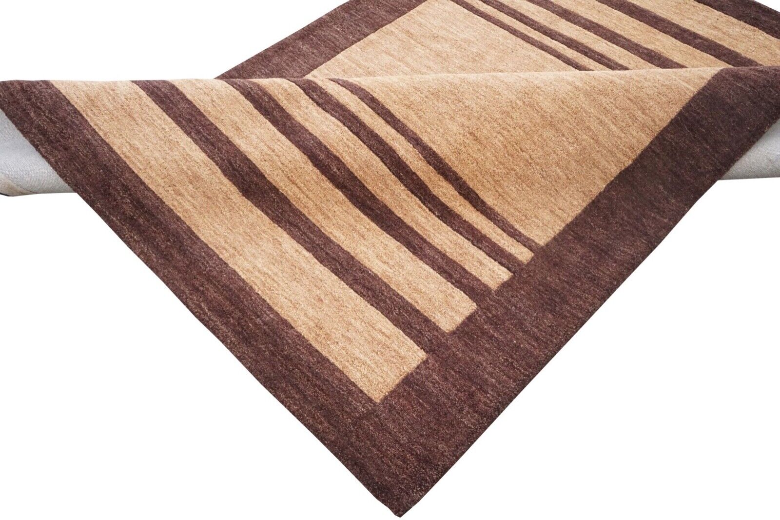 Gold Tabak 140X200 cm Teppich 100% Wolle Orientteppich Handgetuftet HT574