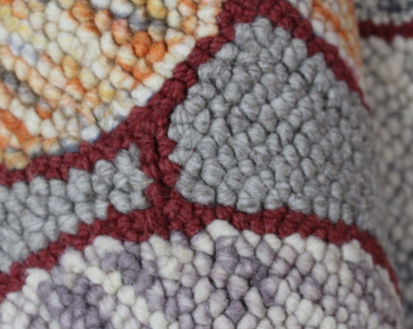 Grau Teppich 100% Wolle Orange Beige Orientteppich 150X240 cm Handgetuftet MH956