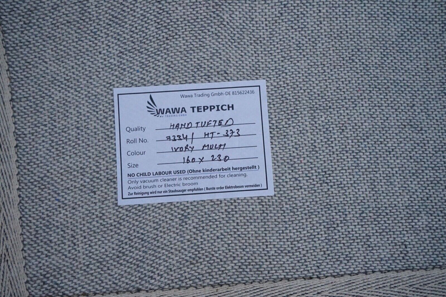 Gabbeh Beige Braun Teppich 100% Wolle 160X230cm Orientteppich Handgetuftet HT373