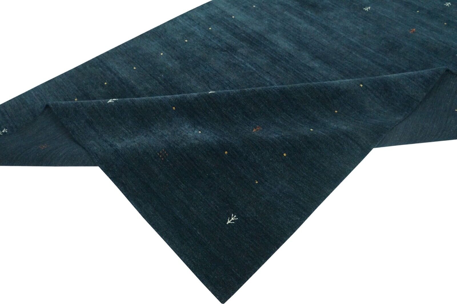 Blau Gabbeh Teppich 100% Wolle 170x240 cm Orientteppich Handgewebt Lr466
