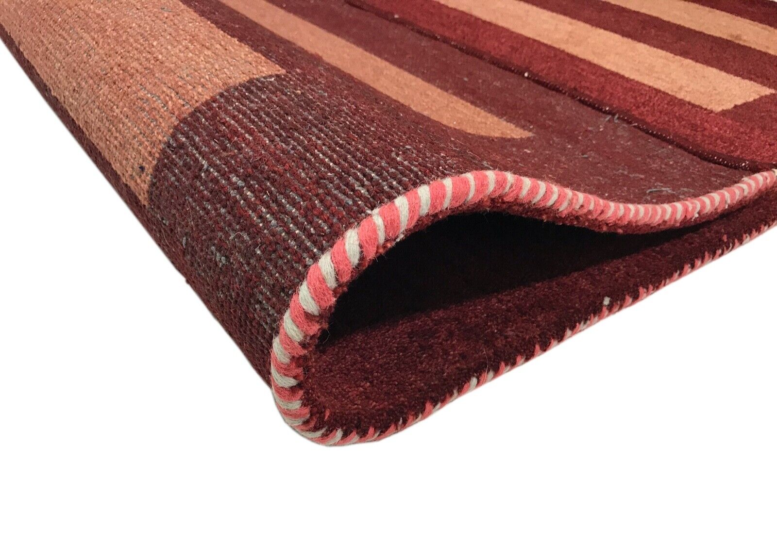 Preproga Gabbeh 120x180 cm ročno vozlana orientalska preproga rdeče-zlate barve 100 % volna R668