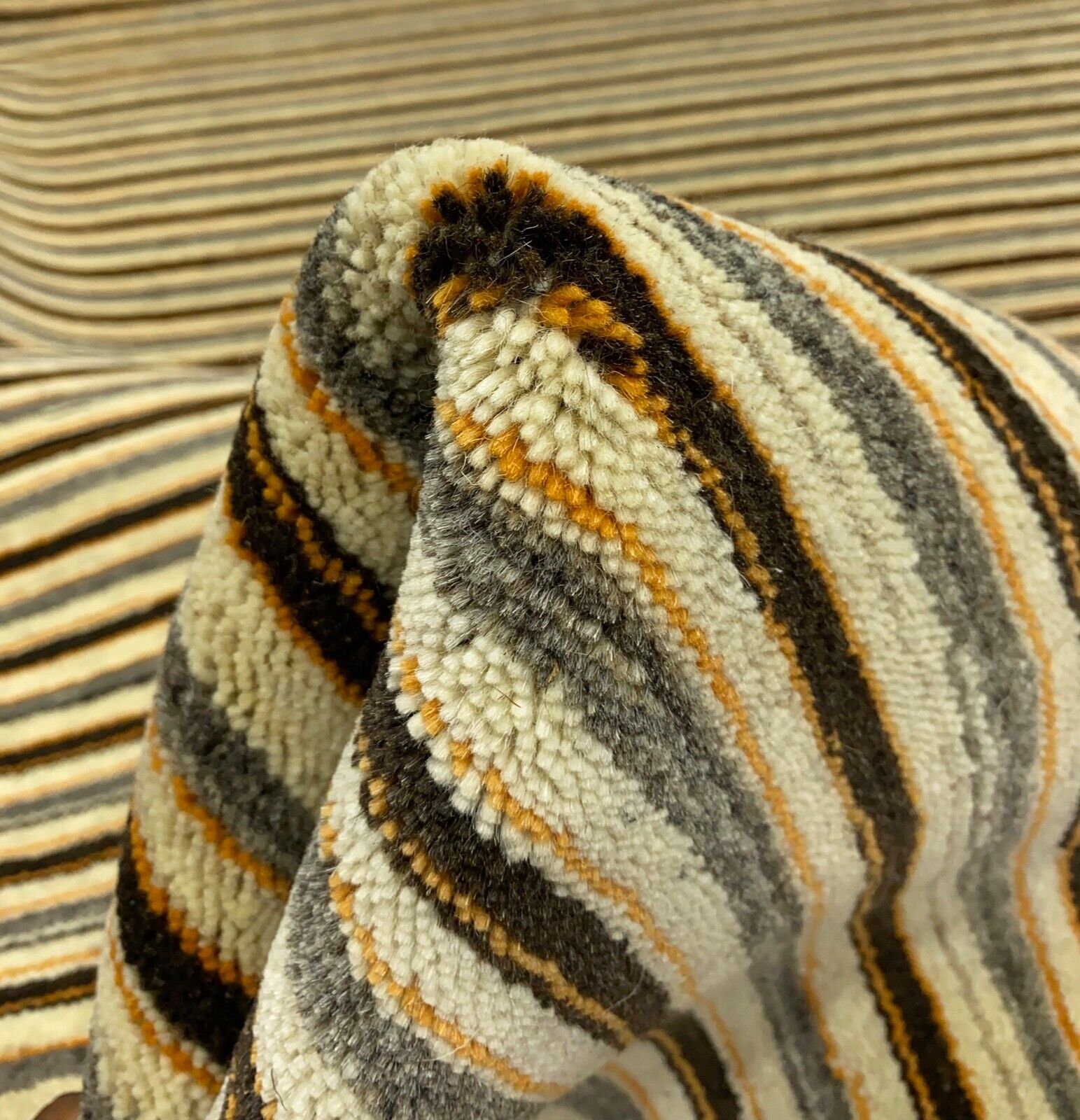 Gabbeh Teppich 100% Wolle Grau Beige loom lori Handgewebt 125x180 cm S155