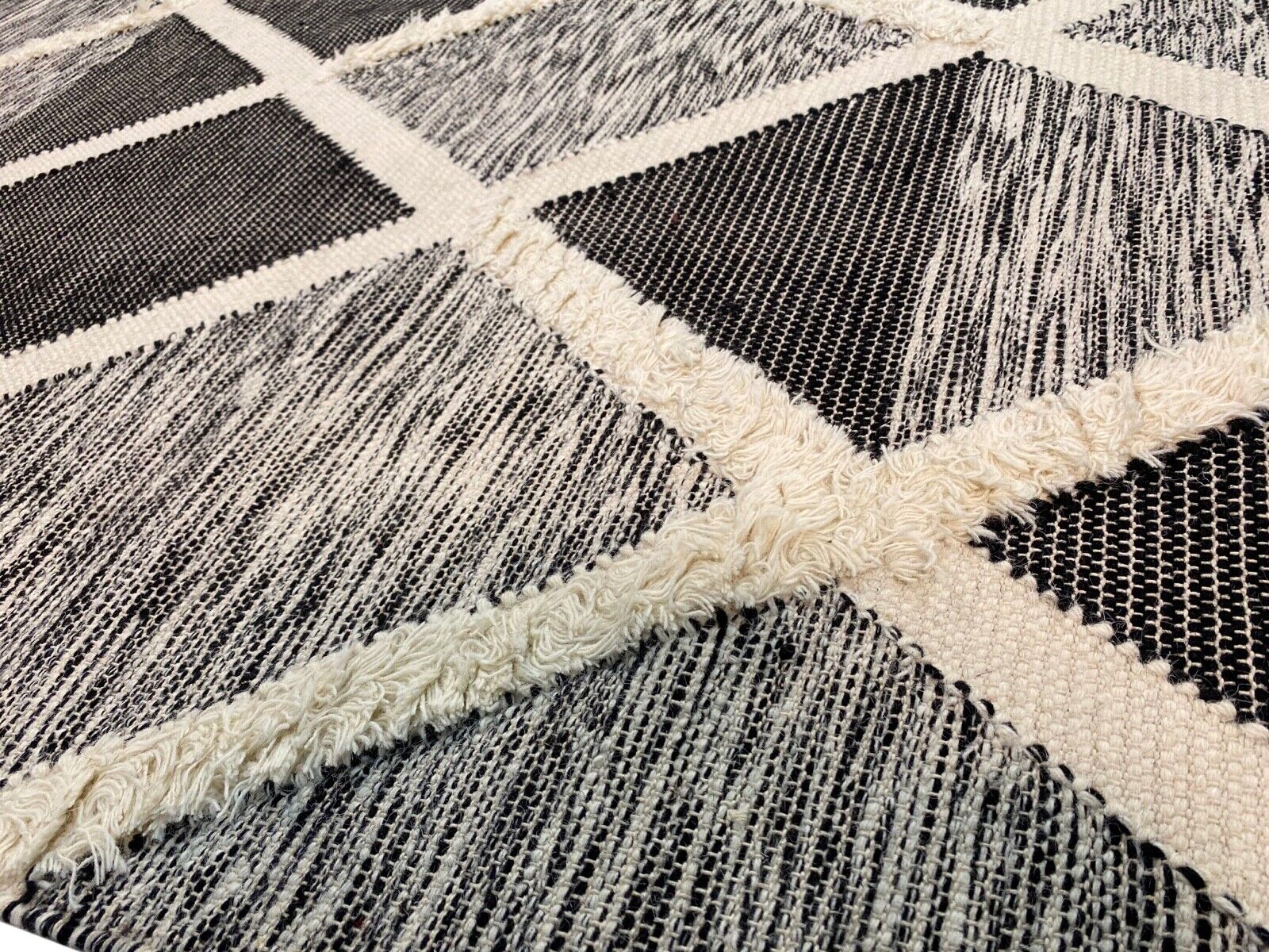 Kilim 100% Wolle Teppich Dhurry Handgewebt Beige Dhurrie, Kelim 155X240 cm