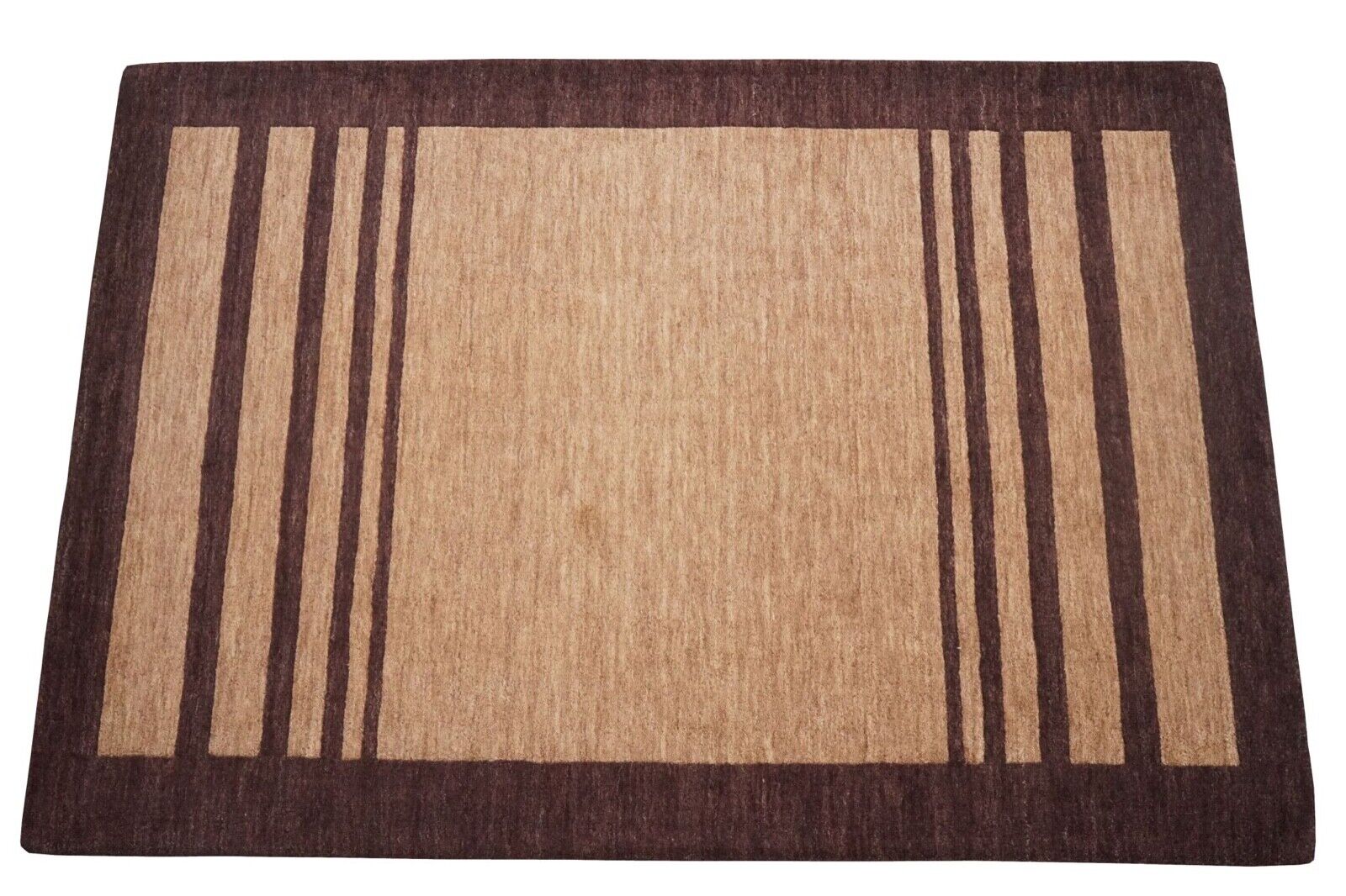 Gold Tabak 140X200 cm Teppich 100% Wolle Orientteppich Handgetuftet HT574