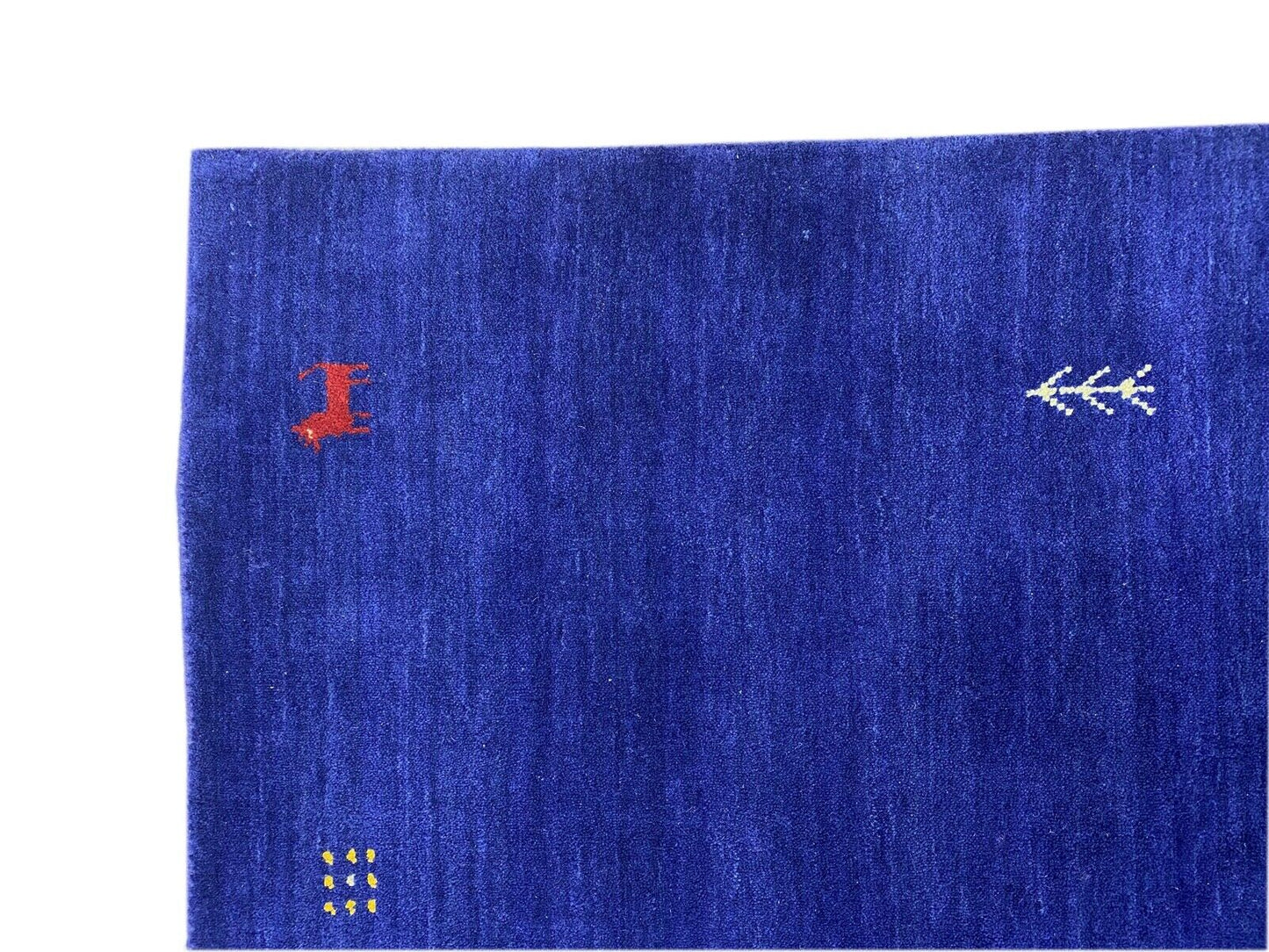Blau Teppich 100% Wolle Gabbeh 170x240 cm Orientteppich Handgewebt wr6