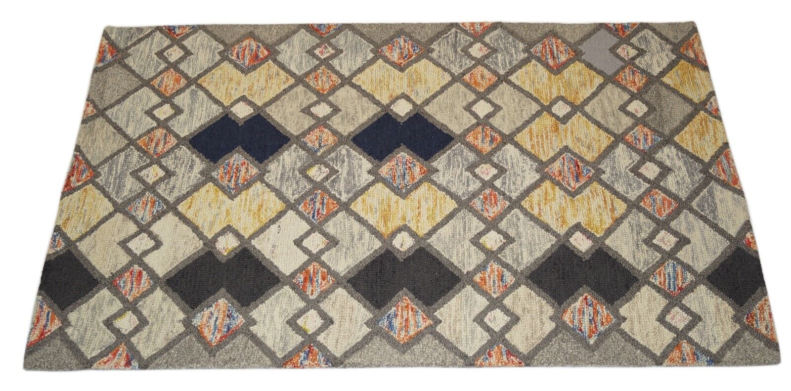 Designer Teppich 150X240 CM Handarbeit ~ 100% Wolle - Handgetuftet Loop