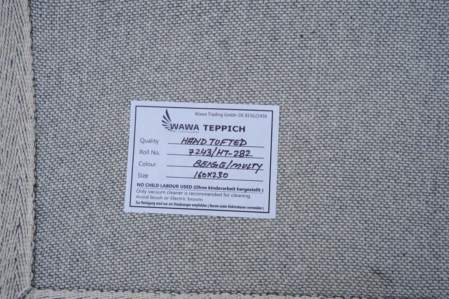 Gabbeh Teppich Beige elfenbeinfarbe 160X230 cm 100% Wolle Handgetuftet HT282