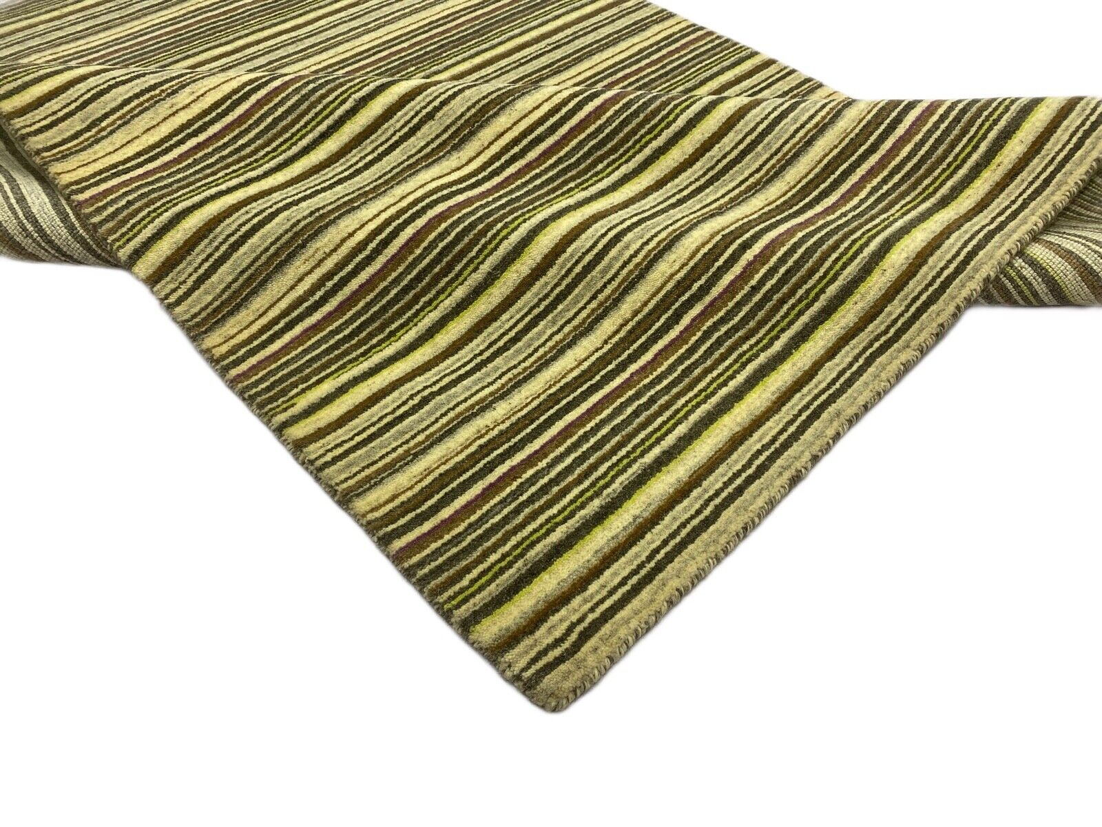 Teppich Gabbeh Beige Braun 100% Wolle loom lori Handgewebt 120x180 cm S63