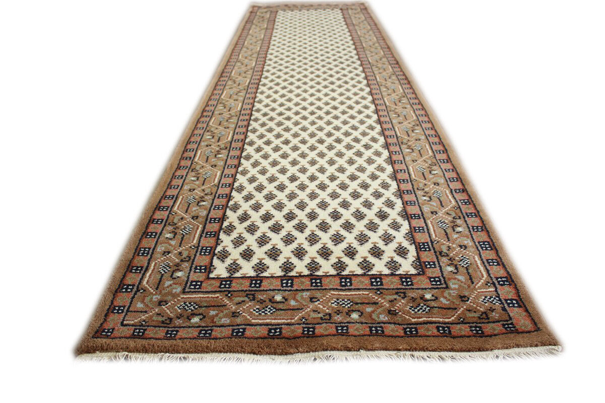 Teppich Orient Läufer beige Mir 75x270 cm 100% Wolle Handgeknüpft - Rabatt