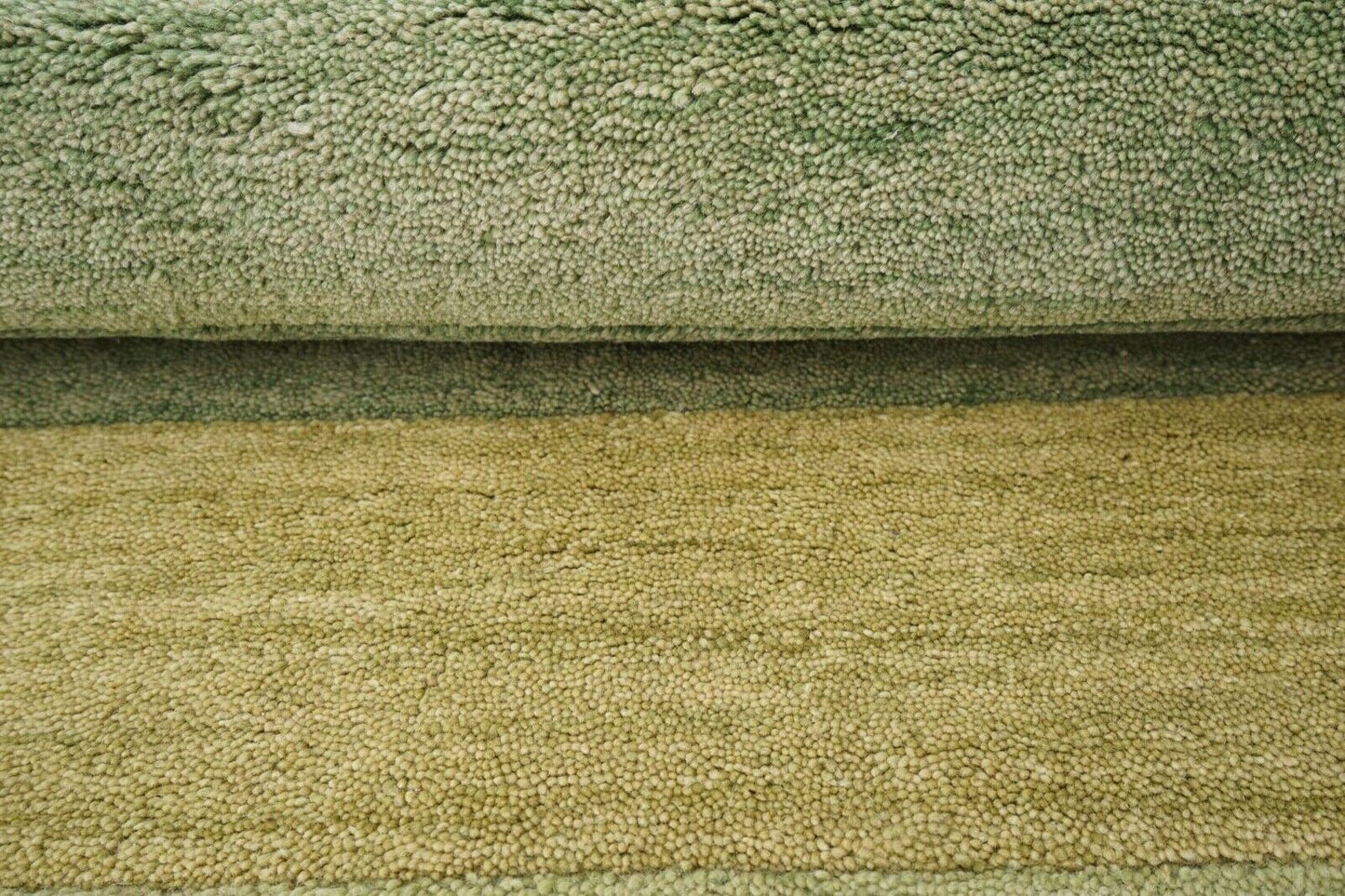 Grün Gold 140X200 cm Teppich 100% Wolle Orientteppich Handgetuftet HT629