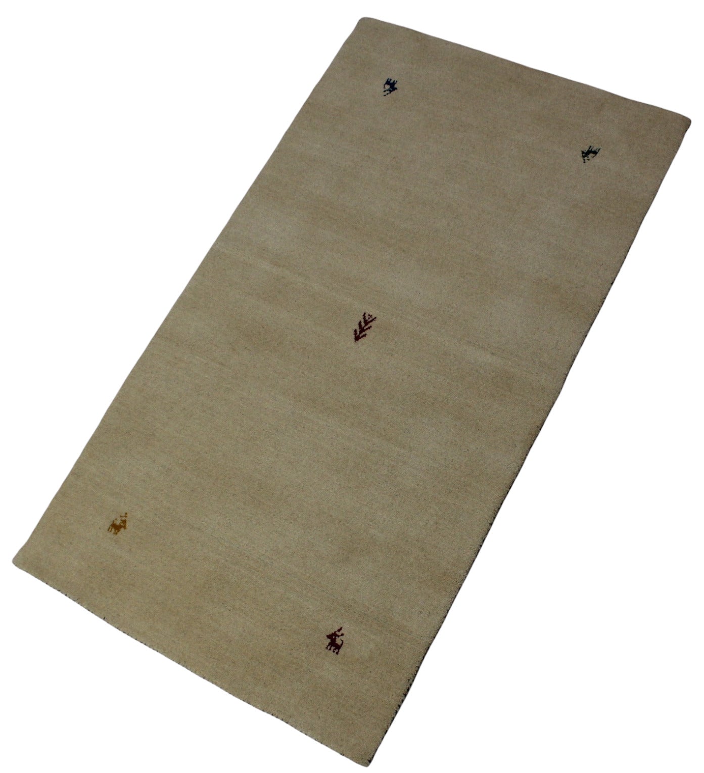 Gabbeh Beige Tapijt 100% Wol Handgeweven Oriëntaals Tapijt 90x160 cm Lori vc