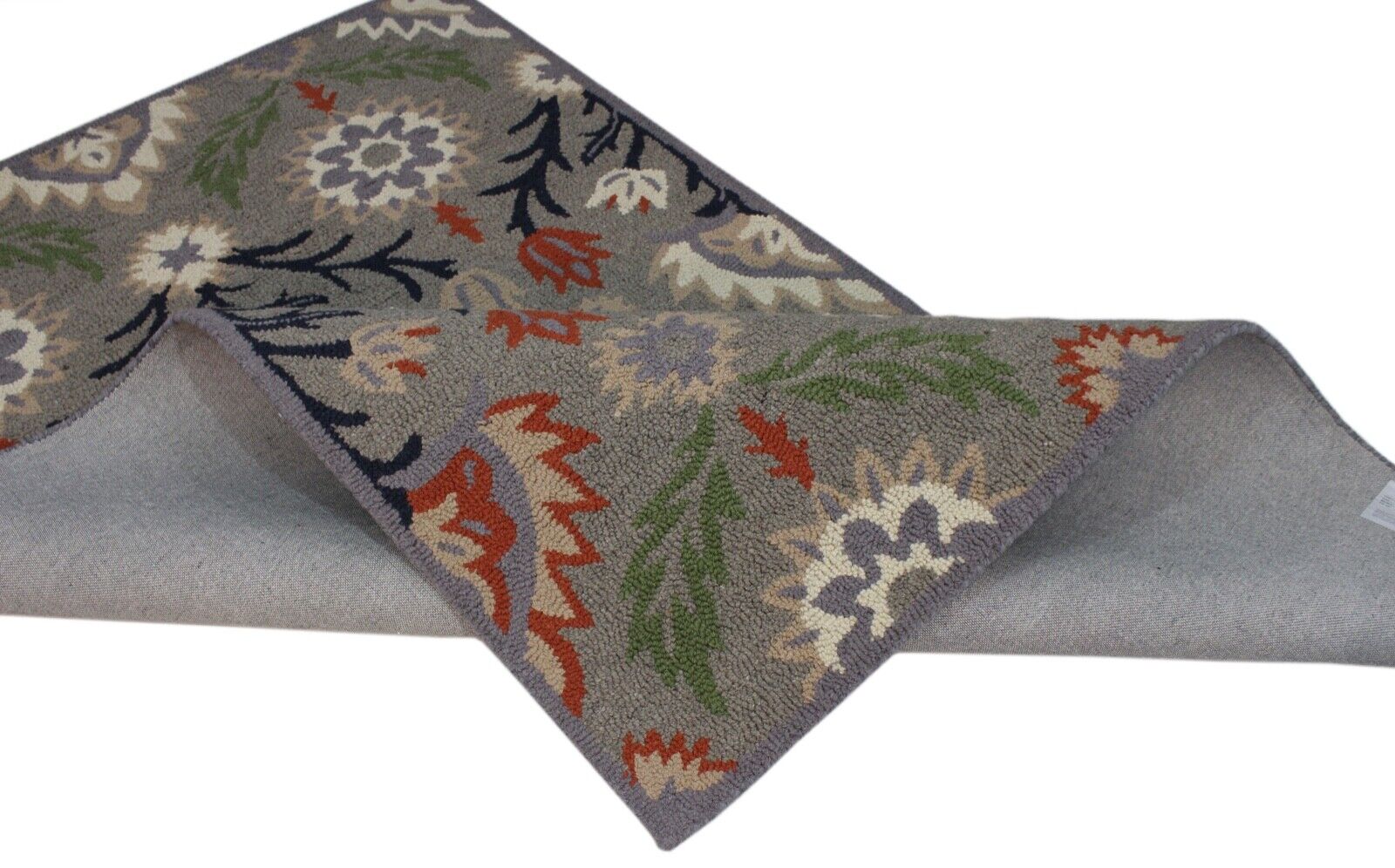 Grau Teppich 100% Wolle Beige Orientteppich 150X240 cm Handgetuftet MH935