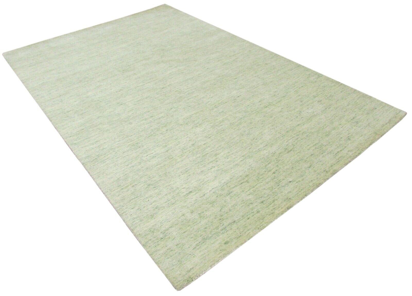 grünlich beige Teppich 100% Wolle Handgetuftete 190X290 CM Designer T892