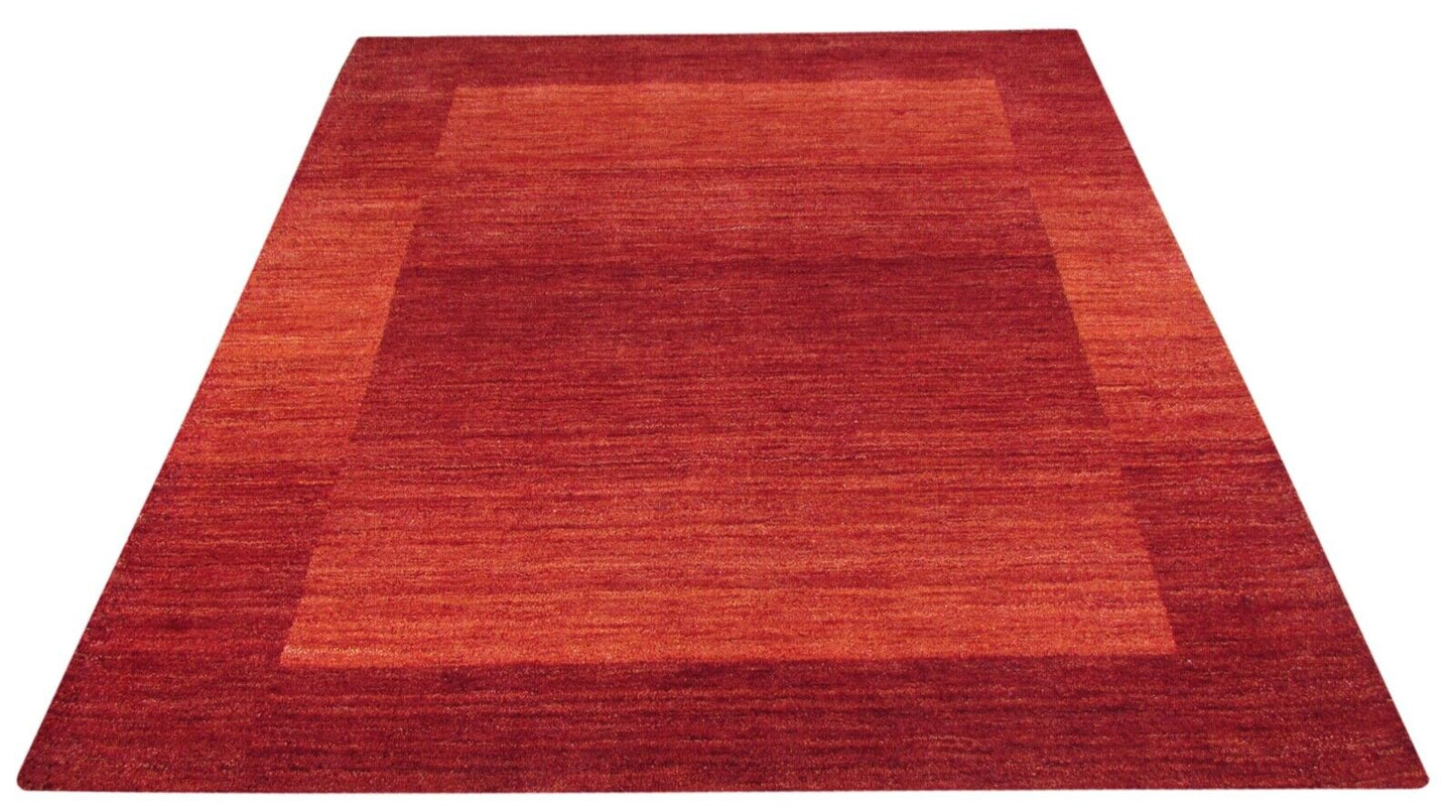 Terrakotta Orange Teppich 100% Wolle Handgetuftete 185X195 CM Designer T901