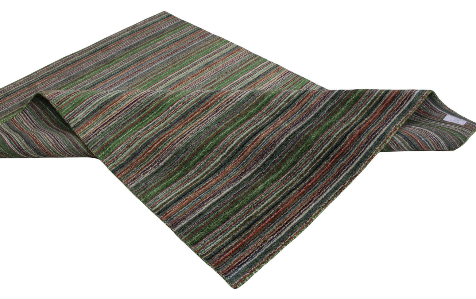 Gabbeh kilimėlis, žalias, 100 % vilnonis, rytietiškas, rankų darbo, 170 x 240 cm, HL177