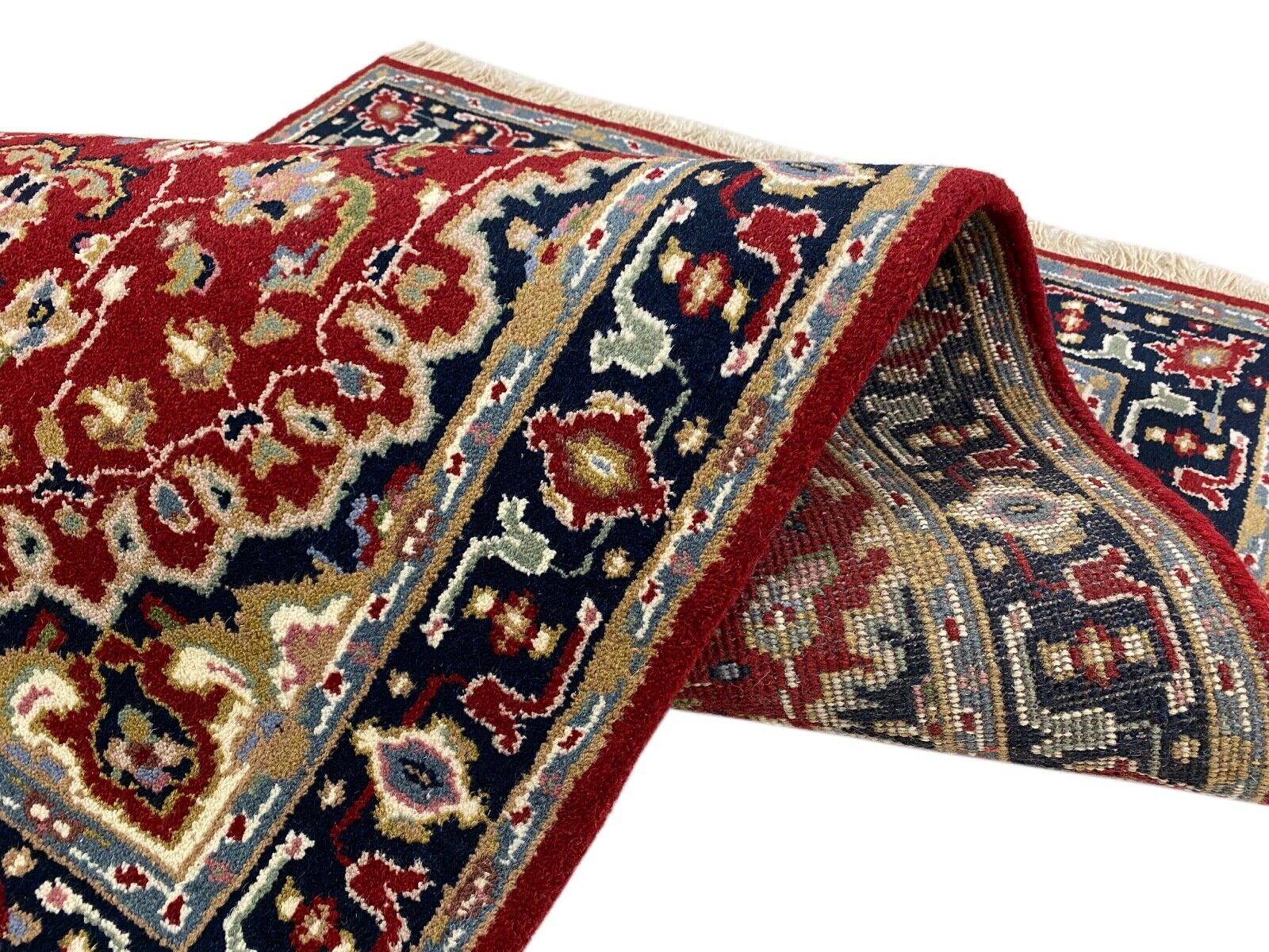 Tapis oriental en laine Red Carpet, noué à la main, 100 % laine vierge, 95 x 160 cm, diamètre 7