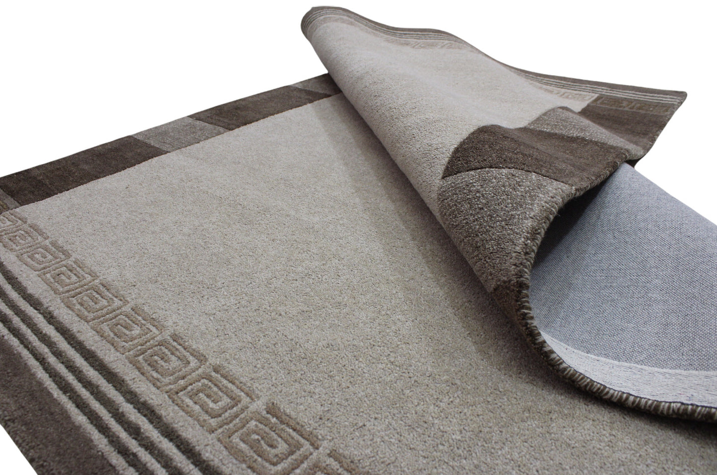 Teppich 100% Wolle Beige 160X230 cm Orientteppich Handgetuftet HT208