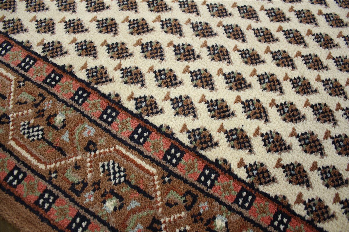 Teppich Orient Läufer beige Mir 75x270 cm 100% Wolle Handgeknüpft - Rabatt