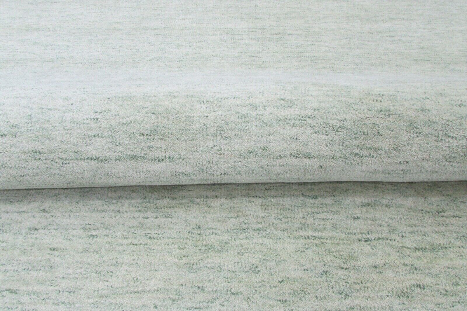 grünlich beige Teppich 100% Wolle Handgetuftete 190X290 CM Designer T892