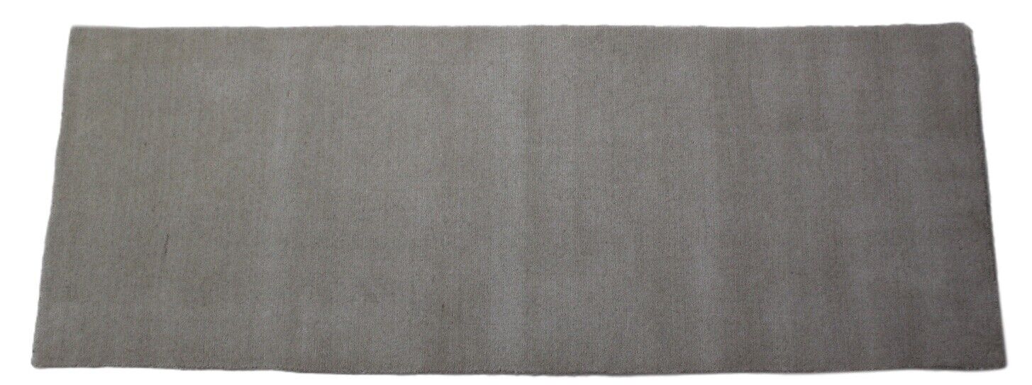 Beige Elfenbe Brücke 100% Wolle 75X200 cm Handgewebter Teppich Orientteppich C9