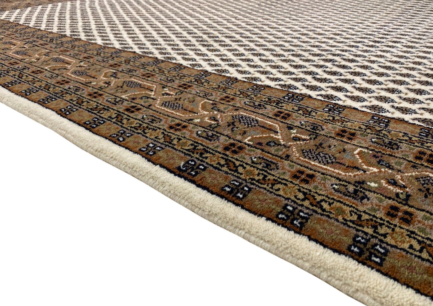 Handgeknüpfte Orientteppich Mir 170X250 cm Schurwolle Beige Teppich 100% Wolle