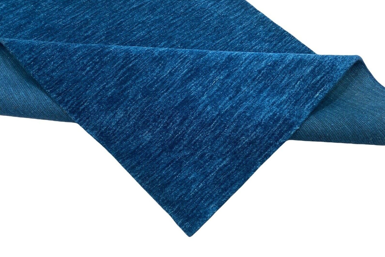 Blau Teppich Gabbeh 100% Wolle Dunkel Blau loom lori Handgewebt 125x174 cm S15