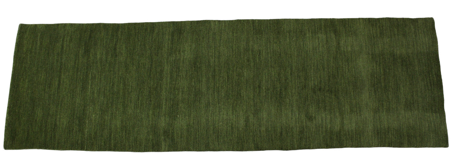 Grün Brücke 100% Wolle 75X250 cm Läufer Handgewebter Teppich Orientteppich C23