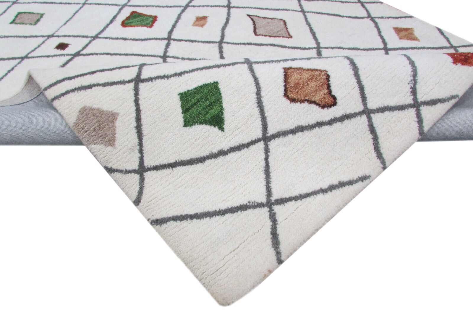 Elfenbeinfa Teppich 100% Wolle béžová 160X230 cm Handarbeit Handgetuftet T862